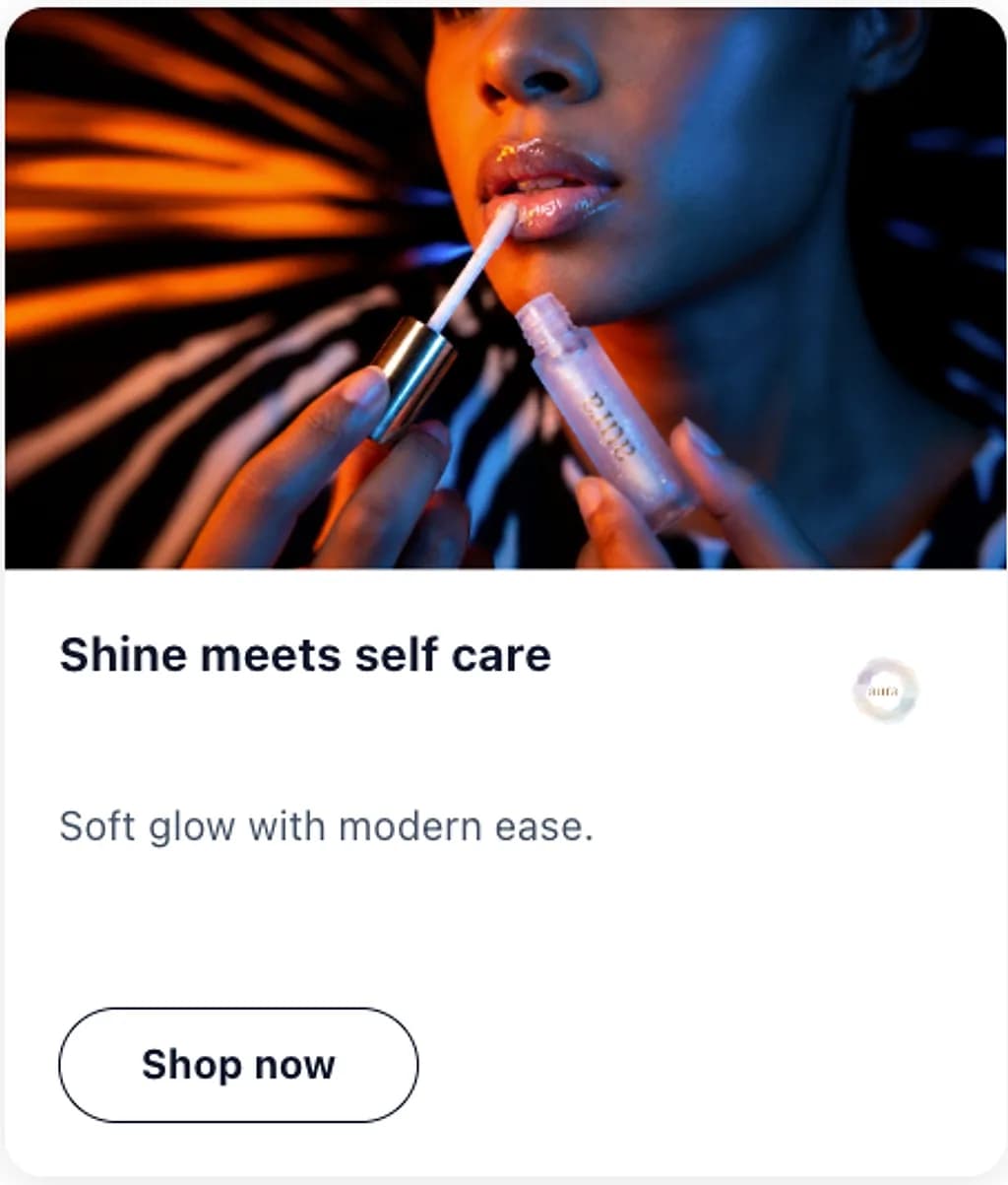 Aura ad creative reading shine meets self care on a neon night portrait