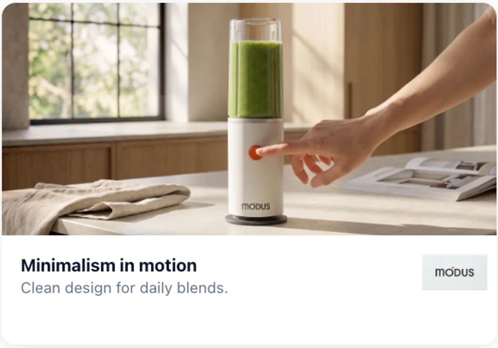 Modus banner ad creative reading minimalism in motion